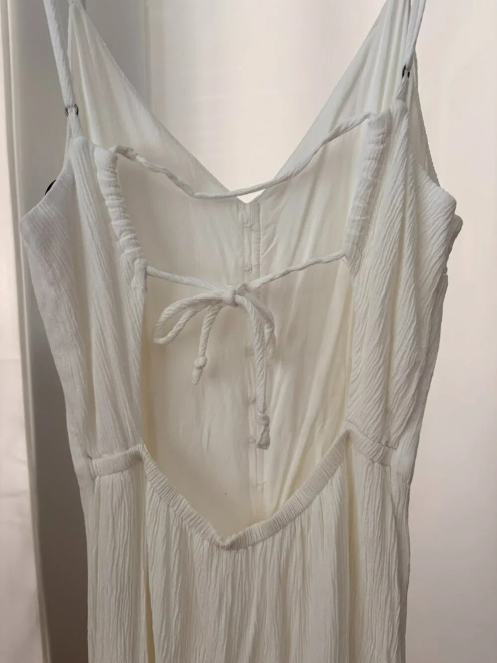 Abercrombie & Fitch White Button Front Cutout Maxi Dress Small